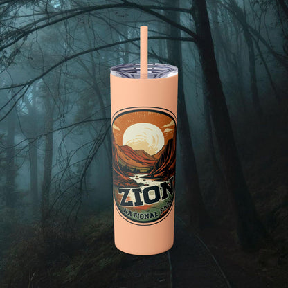 zion national park Tumbler with Straw, 20oz