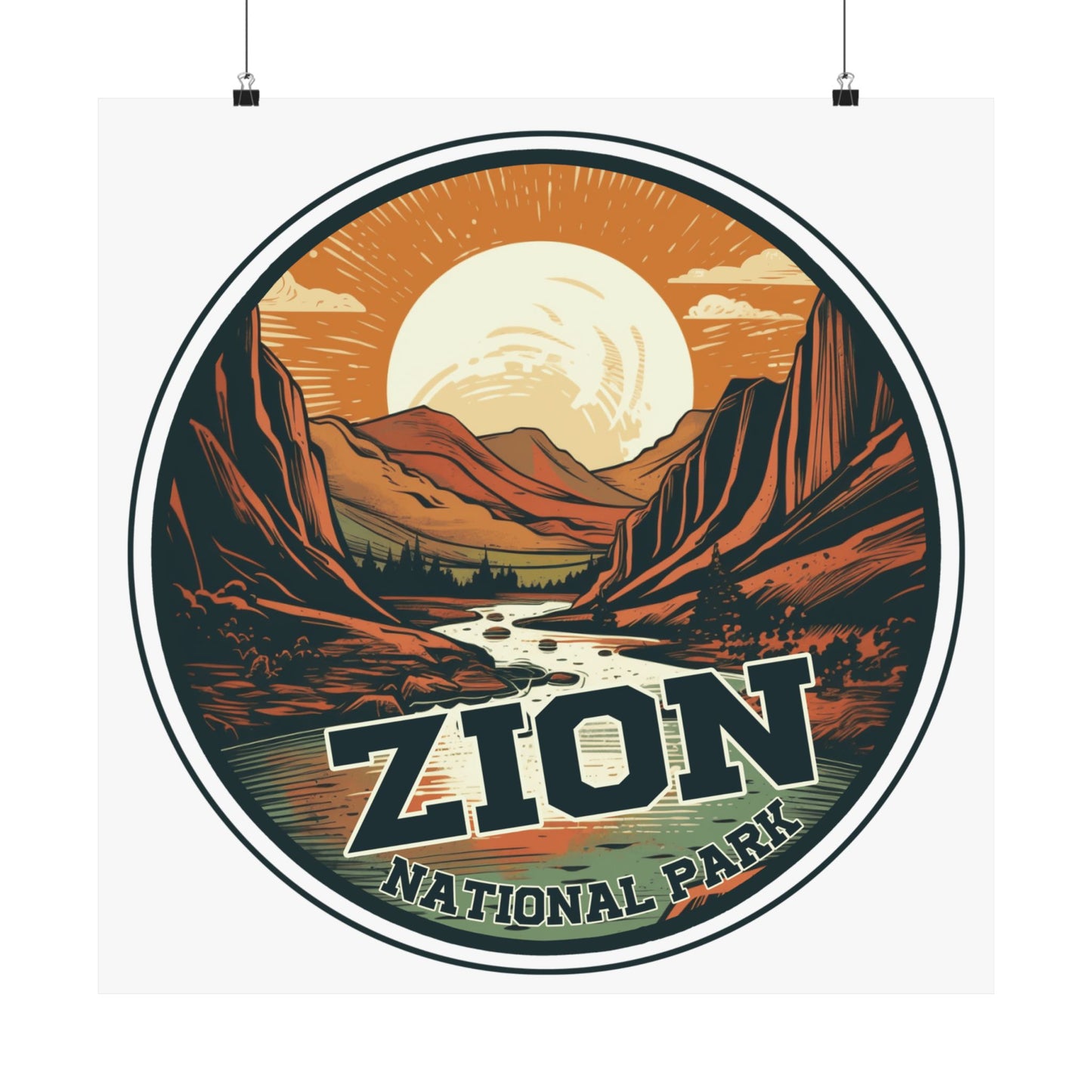 zion national park Matte Vertical Posters