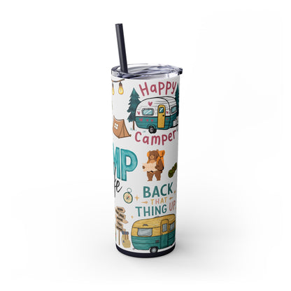 Camp life Tumbler with Straw, 20oz