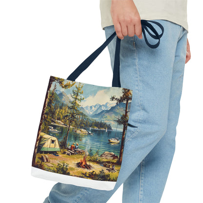 Retro camping USA Tote Bag (AOP)