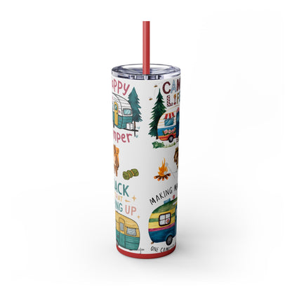 Camp life Tumbler with Straw, 20oz