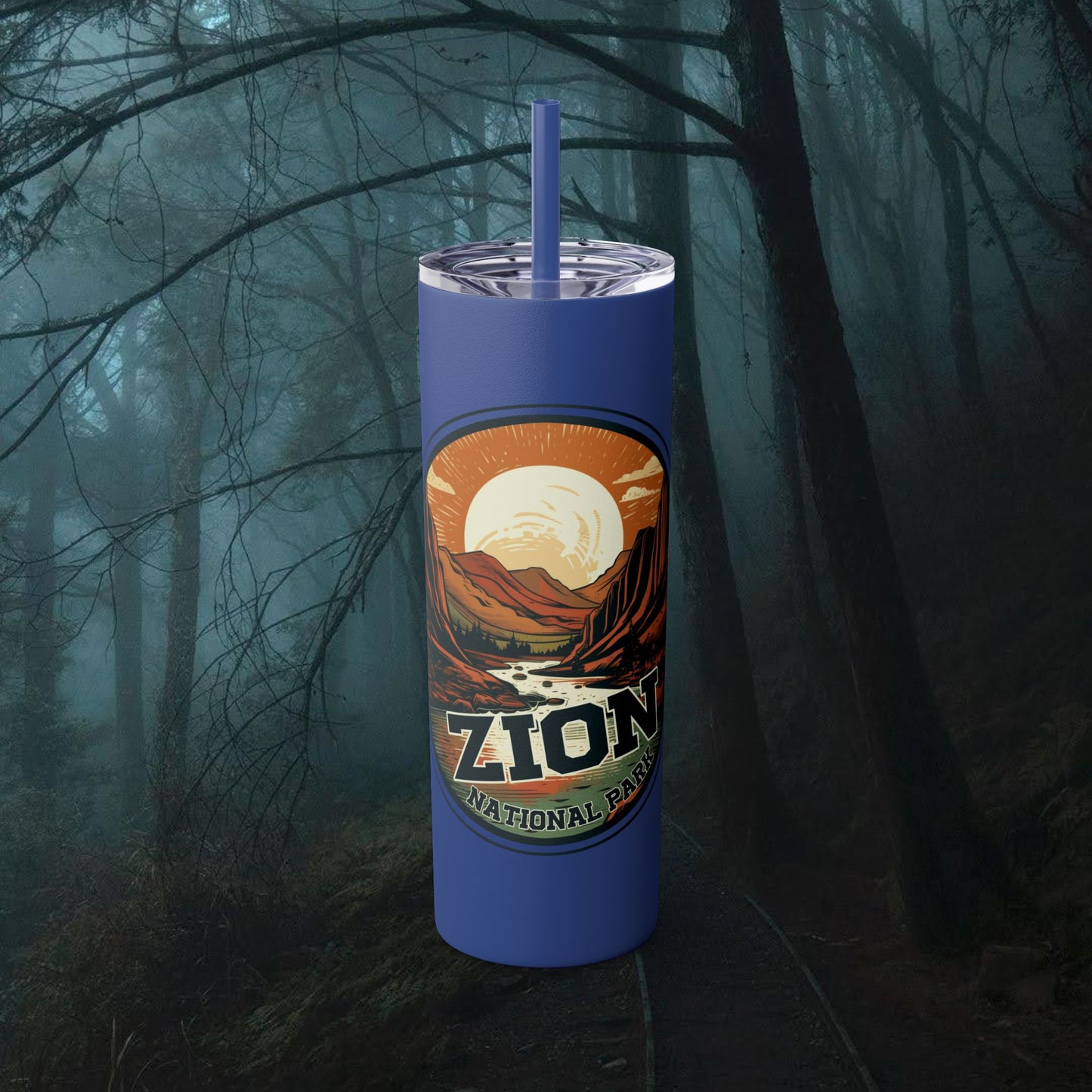 zion national park Tumbler with Straw, 20oz