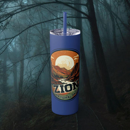 zion national park Tumbler with Straw, 20oz