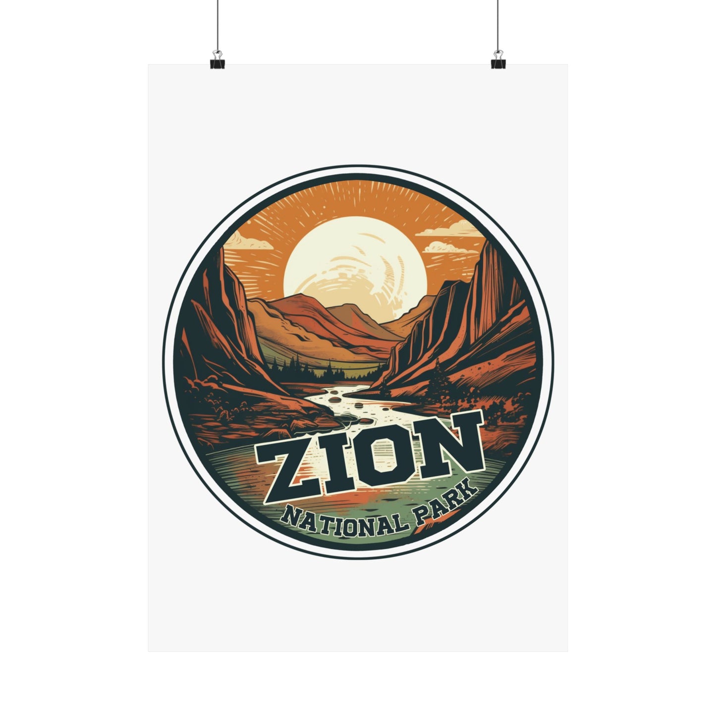 zion national park Matte Vertical Posters