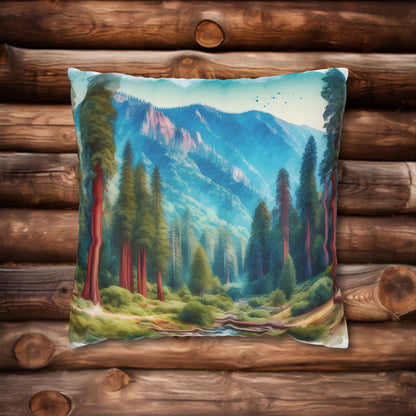 Redwood Polyester Square Pillowcase