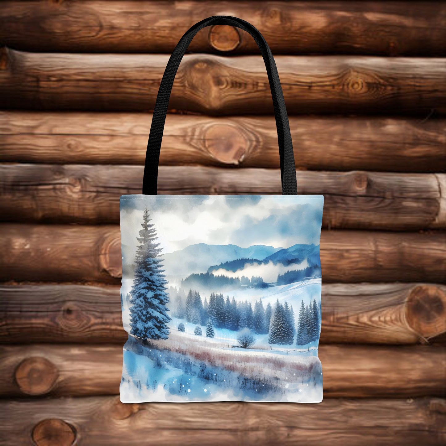 Snowy forest Tote Bag (AOP)