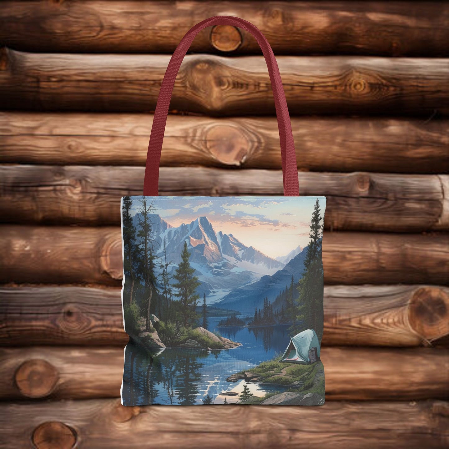 Lake camping USA Tote Bag (AOP)