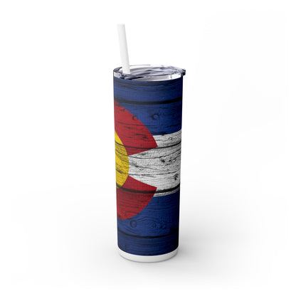 Colorado Skinny Tumbler with Straw, 20oz