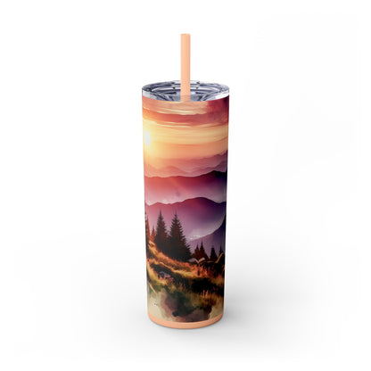 Sunset Tumbler with Straw, 20oz