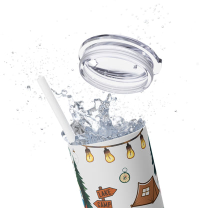 Camp life Tumbler with Straw, 20oz