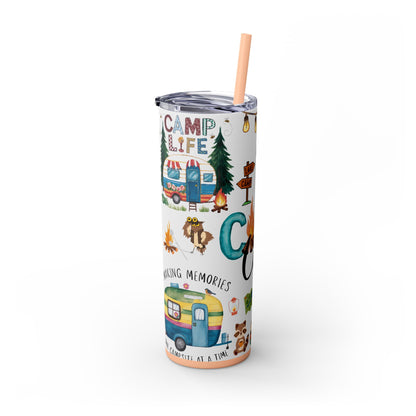 Camp life Tumbler with Straw, 20oz