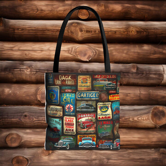 Retro car Tote Bag (AOP)