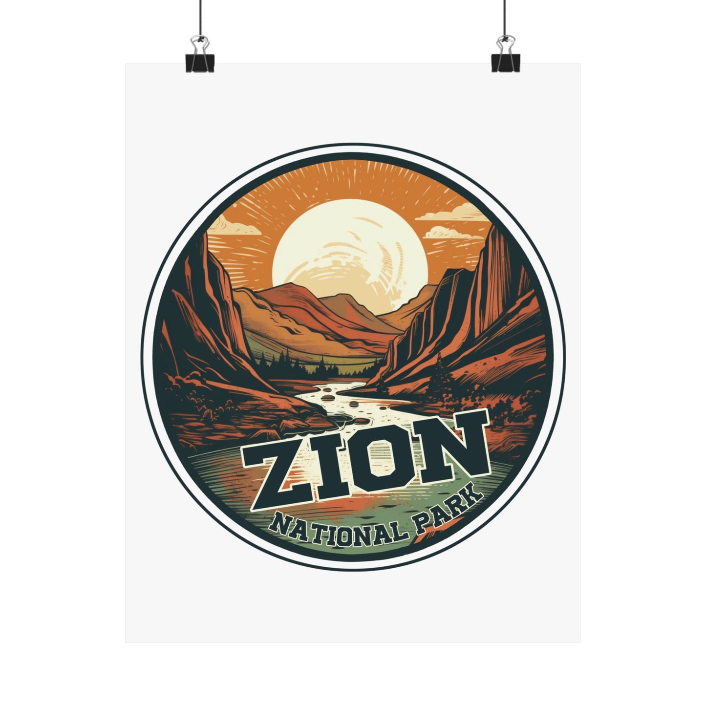 zion national park Matte Vertical Posters