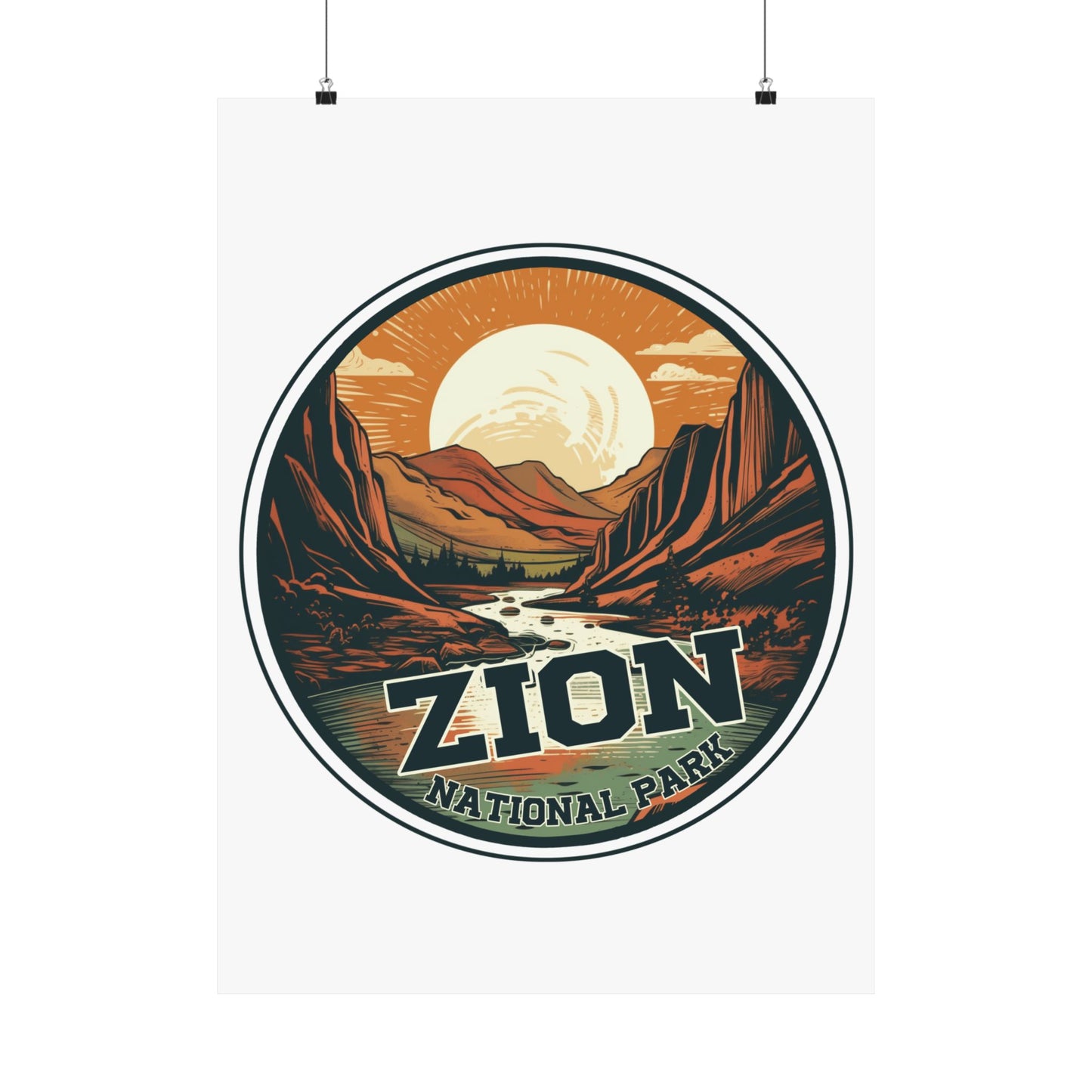 zion national park Matte Vertical Posters